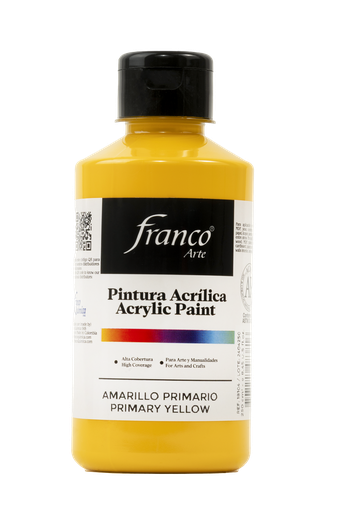 [18104] PINTURA ACRILICA 250 ML. 004 AMARILLO PRIMARIO FRANCO ARTE (36)