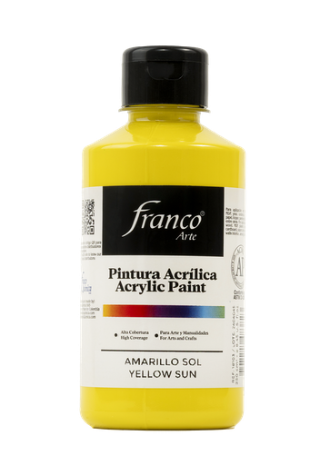 [18103] PINTURA ACRILICA 250 ML. 003 AMARILLO SOL FRANCO ARTE (36)