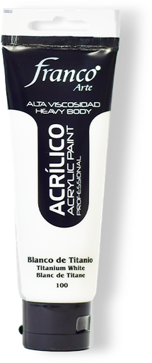 [14100-100] ACRILICO PRO. 100 ML. 100 BLANCO DE TITANIO FRANCO ARTE (3*24)