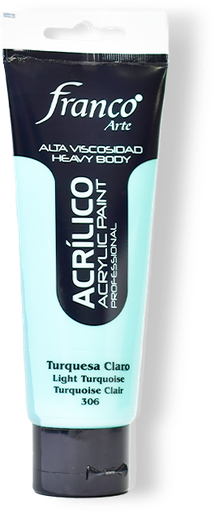 [14306-100] ACRILICO PRO. 100 ML. 306 TURQUESA CLARO FRANCO ARTE (3*24)
