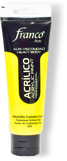 [14200-100] ACRILICO PRO. 100 ML. 200 AMARILLO CADMIO CLARO FRANCO ARTE (3*24)