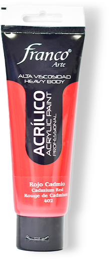 [14402-100] ACRILICO PRO. 100 ML. 402 ROJO CADMIO FRANCO ARTE (3*24)