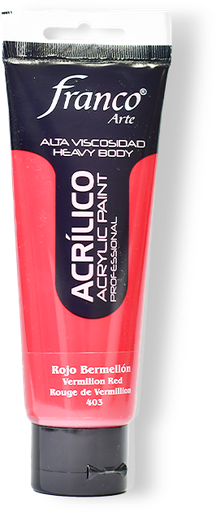 [14403-100] ACRILICO PRO. 100 ML. 403 ROJO BERMELLON FRANCO ARTE (3*24)