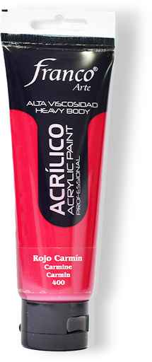 [14400-100] ACRILICO PRO. 100 ML. 400 ROJO CARMIN FRANCO ARTE (3*24)