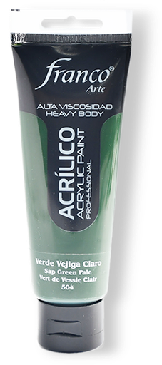 [14504-100] ACRILICO PRO. 100 ML. 504 VERDE VEJIGA CLARO FRANCO ARTE (3*24)