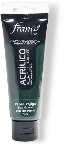 [14502-100] ACRILICO PRO. 100 ML. 502 VERDE VEJIGA FRANCO ARTE (3*24)