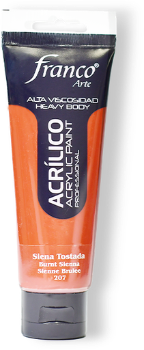 [14207-100] ACRILICO PRO. 100 ML. 207 SIENA TOSTADA FRANCO ARTE (3*24)