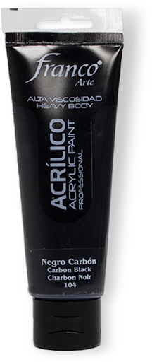 [14104-100] ACRILICO PRO. 100 ML. 104 NEGRO CARBON FRANCO ARTE (3*24)