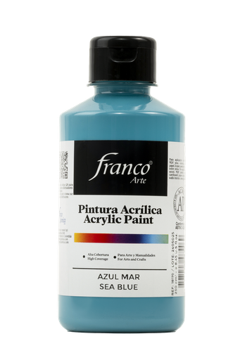 [18119] PINTURA ACRILICA 250 ML. 019 AZUL MAR FRANCO ARTE (36)