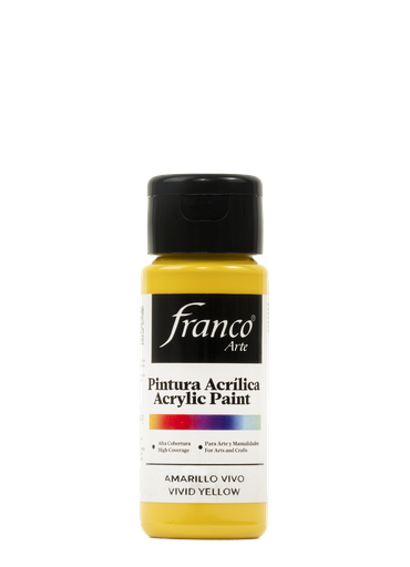 [18052] PINTURA ACRILICA 60 ML. 052 AMARILLO VIVO FRANCO ARTE (6*24)