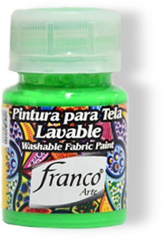 [31050] PINTURA PARA TELA 30 ML. 050 VERDE FLUORECENTE FRANCO ARTE (6*24)