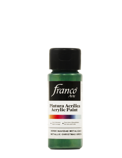 [18082] PINTURA ACRILICA 60 ML. 082 VERDE NAVIDAD METALIZADO FRANCO ARTE (6*24)