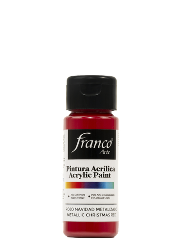 [18083] PINTURA ACRILICA 60 ML. 083 ROJO NAVIDAD METALIZADO FRANCO ARTE (6*24)