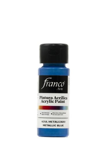 [18058] PINTURA ACRILICA 60 ML. 058 AZUL METALIZADO FRANCO ARTE (6*24)