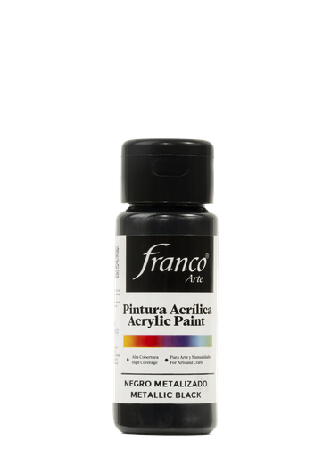[18309] PINTURA ACRILICA 60 ML. 309 NEGRO METALIZADO FRANCO ARTE (6*24)