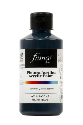 [18155] PINTURA ACRILICA 250 ML. 055 AZUL NOCHE FRANCO ARTE (36)