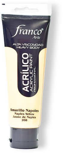 [14208-100] ACRILICO PRO. 100 ML. 208 AMARILLO NAPOLES FRANCO ARTE (3*24)
