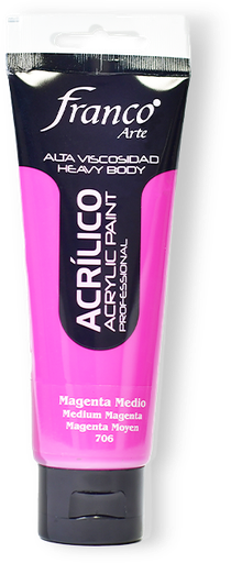 [14706-100] ACRILICO PRO. 100 ML. 706 MAGENTA MEDIO FRANCO ARTE (3*24)