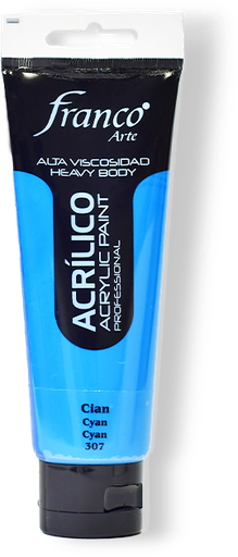 [14307-100] ACRILICO PRO. 100 ML. 307 CYAN FRANCO ARTE (3*24)