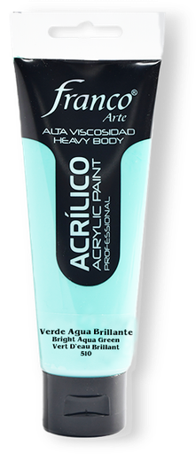 [14510-100] ACRILICO PRO. 100 ML. 510 VERDE AGUA BRILLANTE FRANCO ARTE (3*24)
