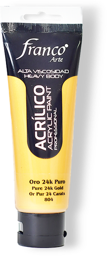 [14804-100] ACRILICO PRO. 100 ML. 804 ORO 24 K PURO FRANCO ARTE (3*24)