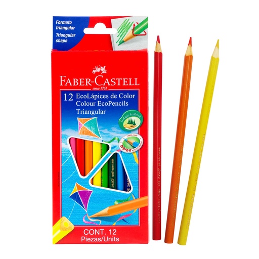 CRAYONES MADERA 12 COL. FABER CASTELL