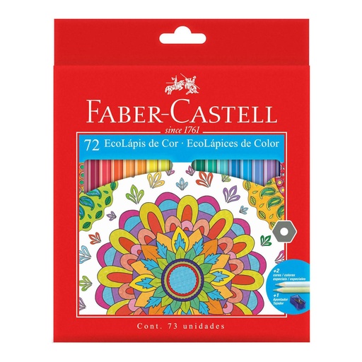 CRAYON MADERA ECOLAPIZ 72 COL. FABER CASTELL