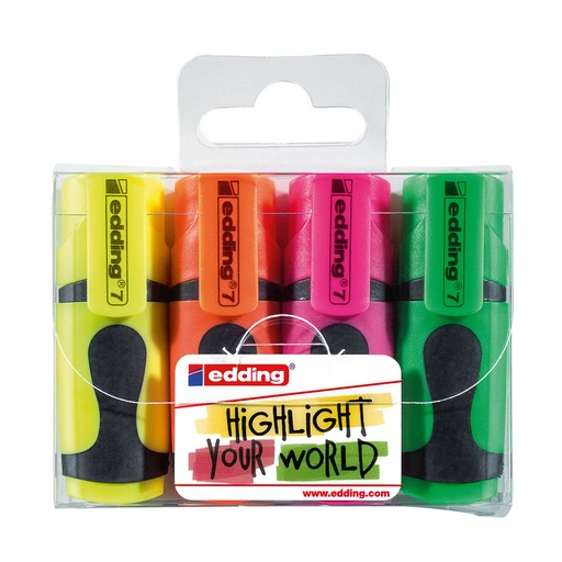 RESALTADORES MINI 4 COL. NEON EDDING