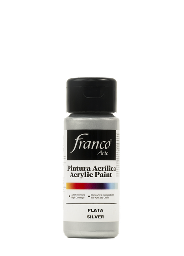 [18034] PINTURA ACRILICA 60 ML. 034 PLATA FRANCO ARTE (6*24)
