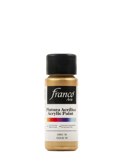 [18038] PINTURA ACRILICA 60 ML. 038 ORO 18 FRANCO ARTE (6*24)