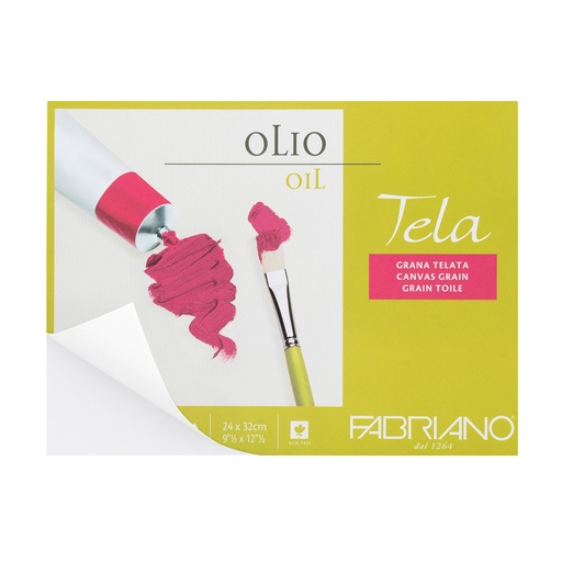 BLOCK TELA PARA OLEO 9.5 PLG. X 12.5 PLG. 300 G. 10 H. FABRIANO