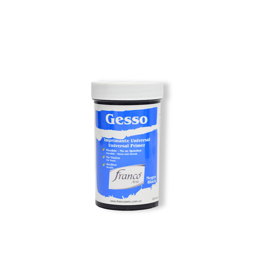 [16038] GESSO ACRILICO 120 ML. NEGRO FRANCO ARTE (6*12)