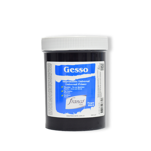 [16039] GESSO ACRILICO 500 ML. NEGRO FRANCO ARTE (18)