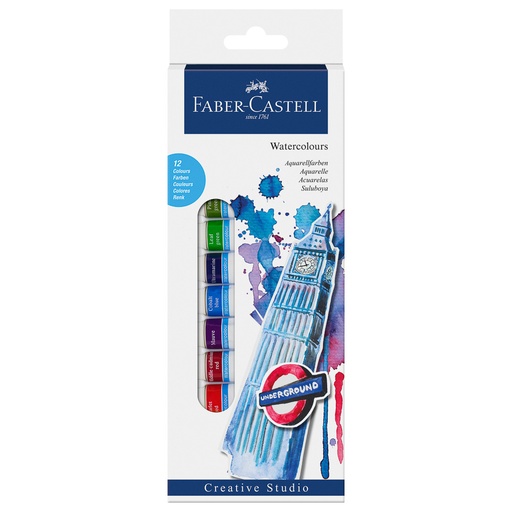 ACUARELAS 9 ML. 12 COL. FABER CASTELL