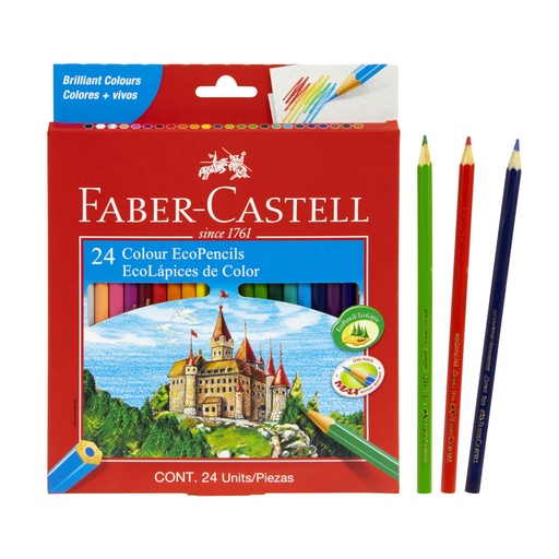 CRAYONES MADERA 24 COL. FABER CASTELL