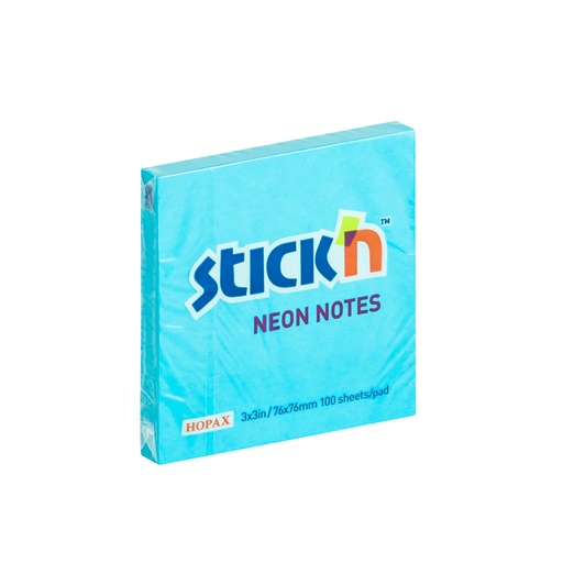 BLOCK ADHESIVO 3 PLG. X 3 PLG. CELESTE NEON STICKN
