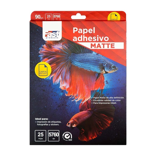 HOJA ADHESIVA MATE CARTA  FAST (25)