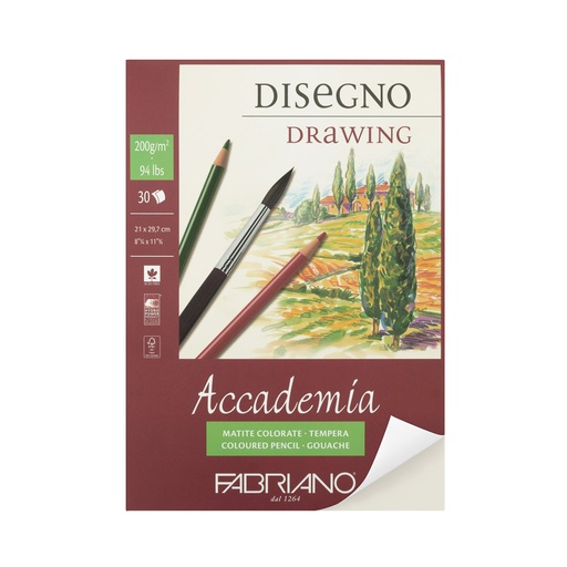 BLOCK ACADEMIA A4 200 G. 30 H. FABRIANO