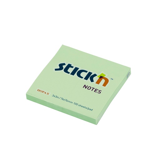 BLOCK ADHESIVO 3 PLG. X 3 PLG. 100 H. VERDE PASTEL STICKN
