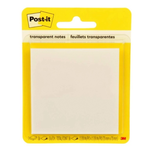 BLOCK POST-IT 73MM. X 73 MM.TRANSPARENTE SCOTCH