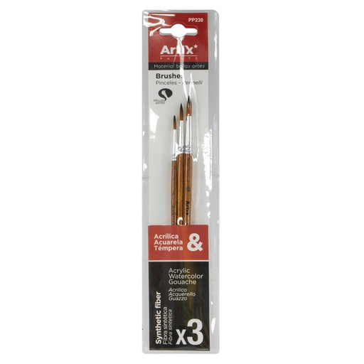 PINCELES PP 230 REDONDOS 3 U. ARTIX