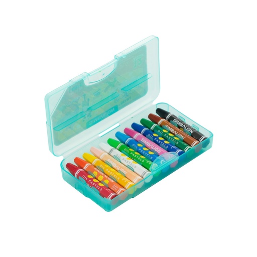 CRAYONES PASTEL HEXAGONAL GRASO SIMBALION 12 COL.