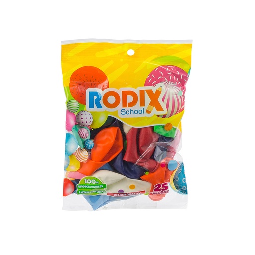 GLOBOS 25 U. SURTIDO STD. RODIX