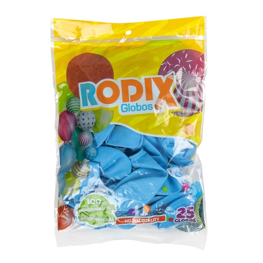 GLOBOS 25 U. AZUL B.B. RODIX