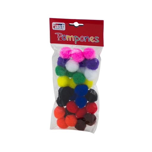 POMPONES 2.5 CM. 30 U. SURTIDO FAST