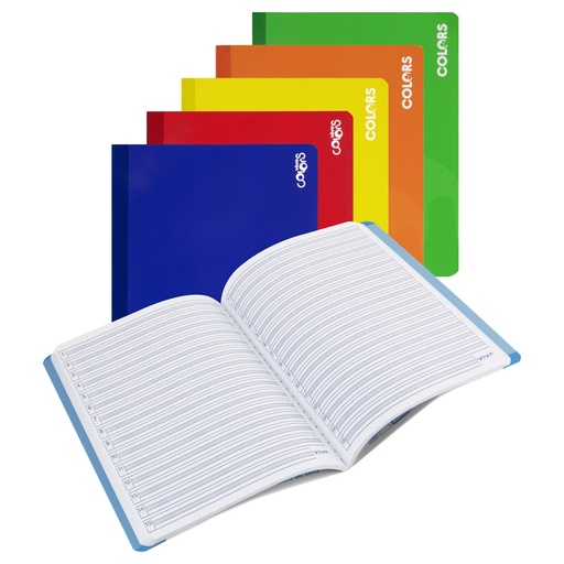 CUADERNO COSIDO 100H. DOBLE LINEA VIVO