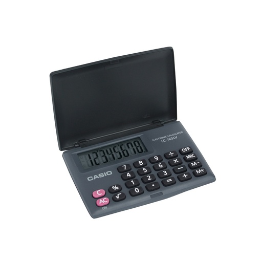 CALCULADORA LC-160LV-BK CON TAPADERA CASIO