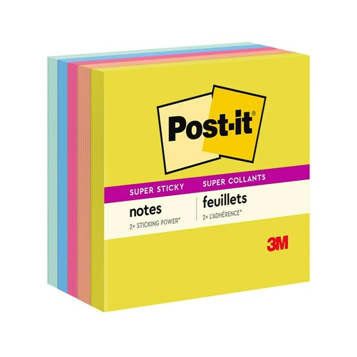 [654-5SSJOY] BLOCK POST-IT 654-5SSJOY SUMMER JOY 3 PLG. X 3 PLG. 500 H. SCOTCH