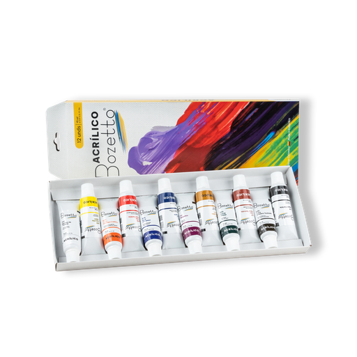 [39001] ACRILICOS ESTUDIANTILES 15 ML. 12 COL. 001 BOZETTO (26)