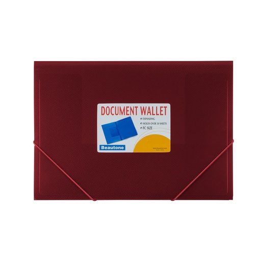FOLDER ESPAÑOL OFICIO ROJO METALICO BEAUTONE